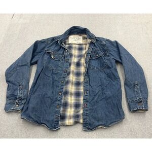 Levi's Shacket Men's Small Denim Metal Button Lined Vintage Pockets Biker